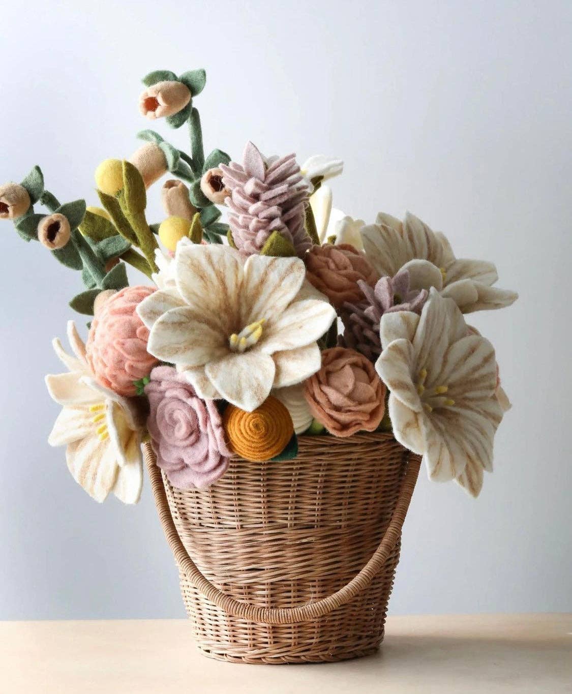 Felt Wildflowers: White