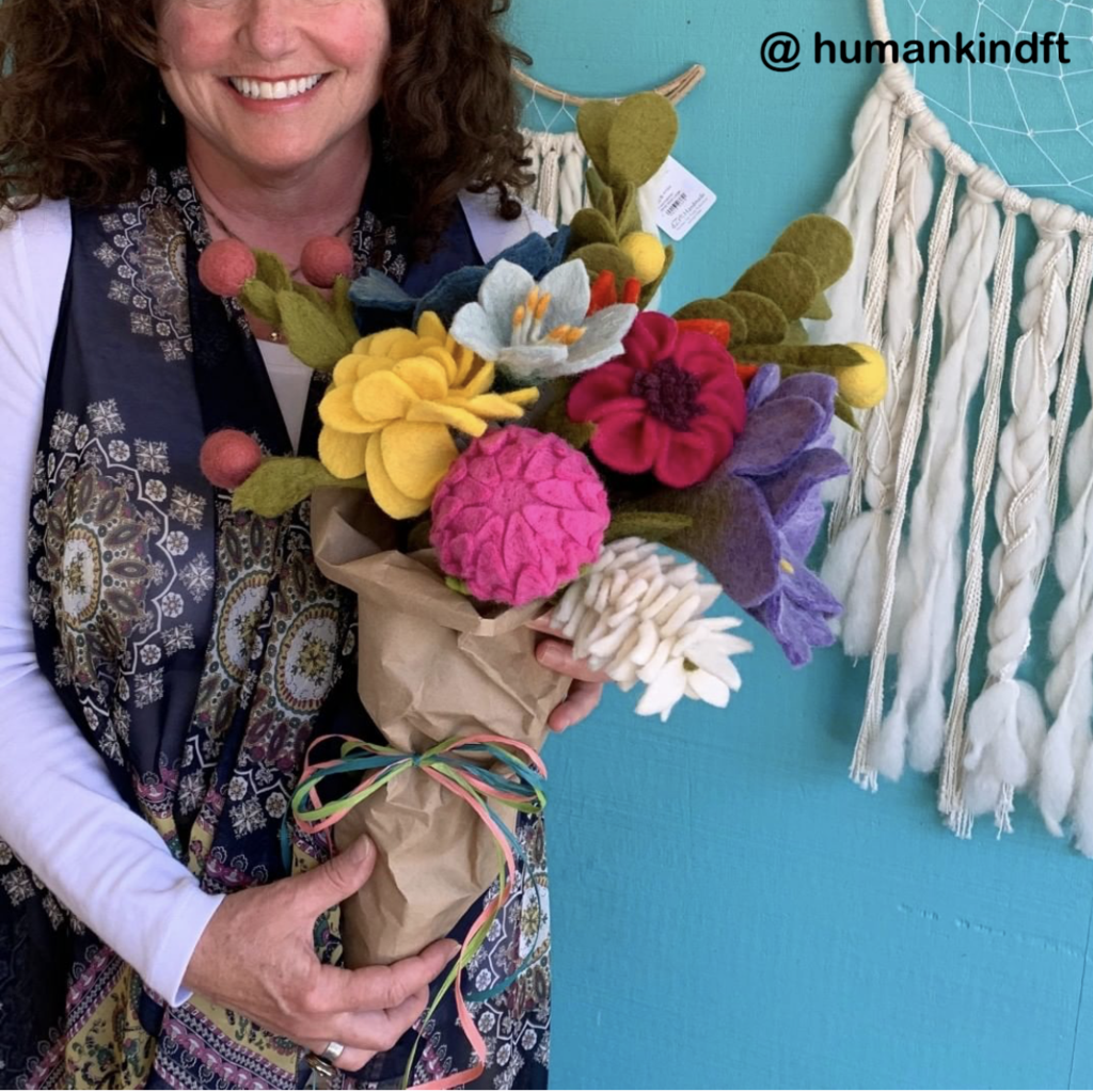 Felt Zinnia: Deep Teal Blue