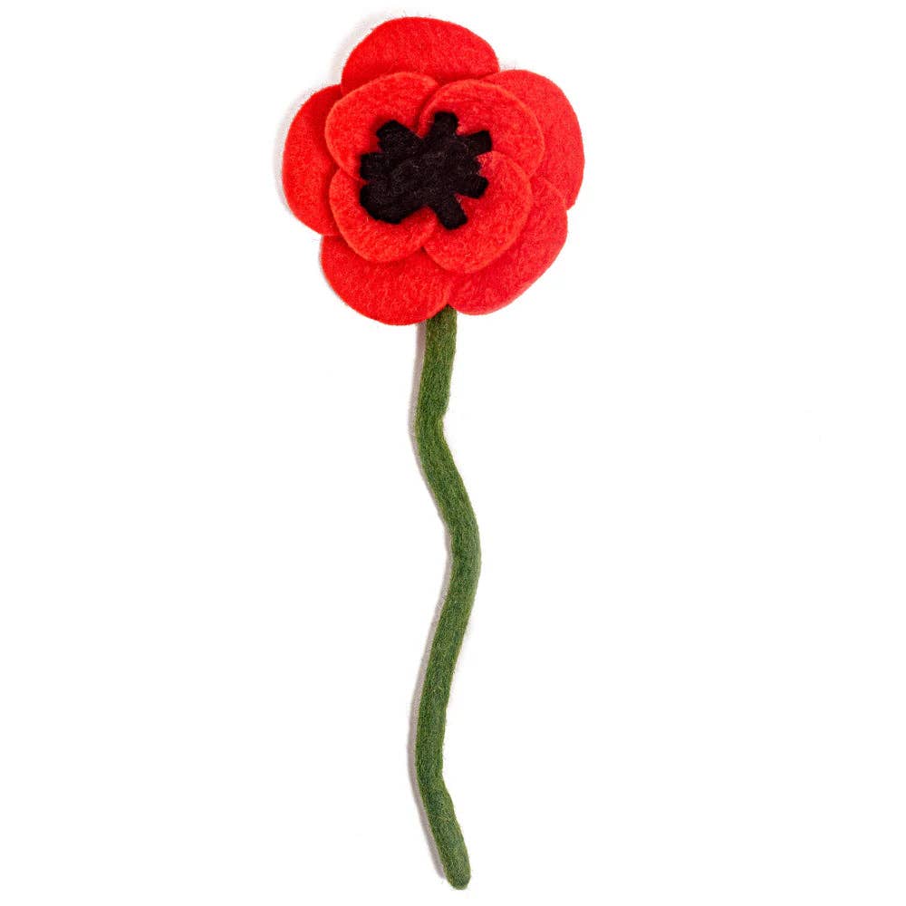 Felt Poppy Flower: Pink
