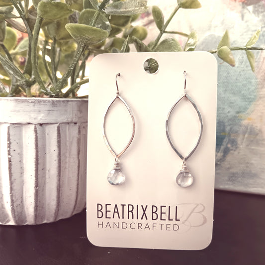 Sterling Silver Marquise Earrings | Assorted Gemstone