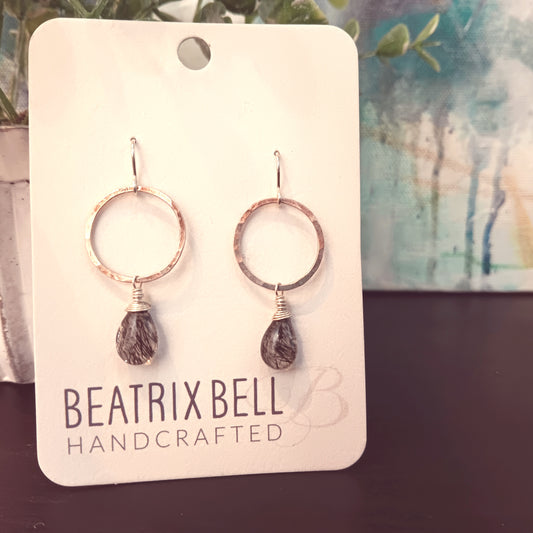 Sterling Silver Hoop Earrings | Assorteed Gemstones