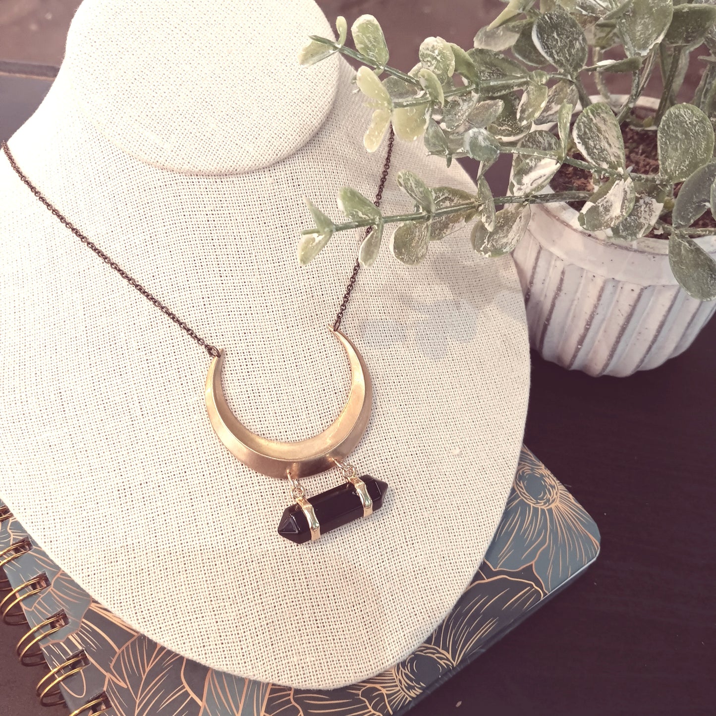 Lunar Luxe Necklace | Choice of Gemstone
