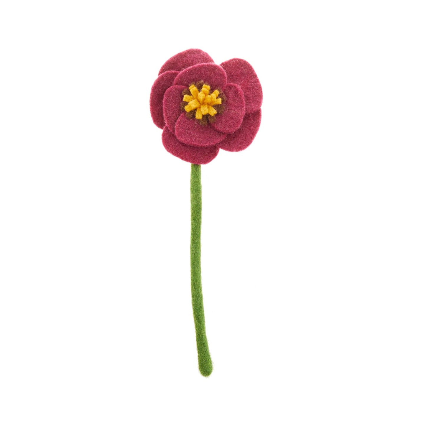 Felt Poppy Flower: Pink