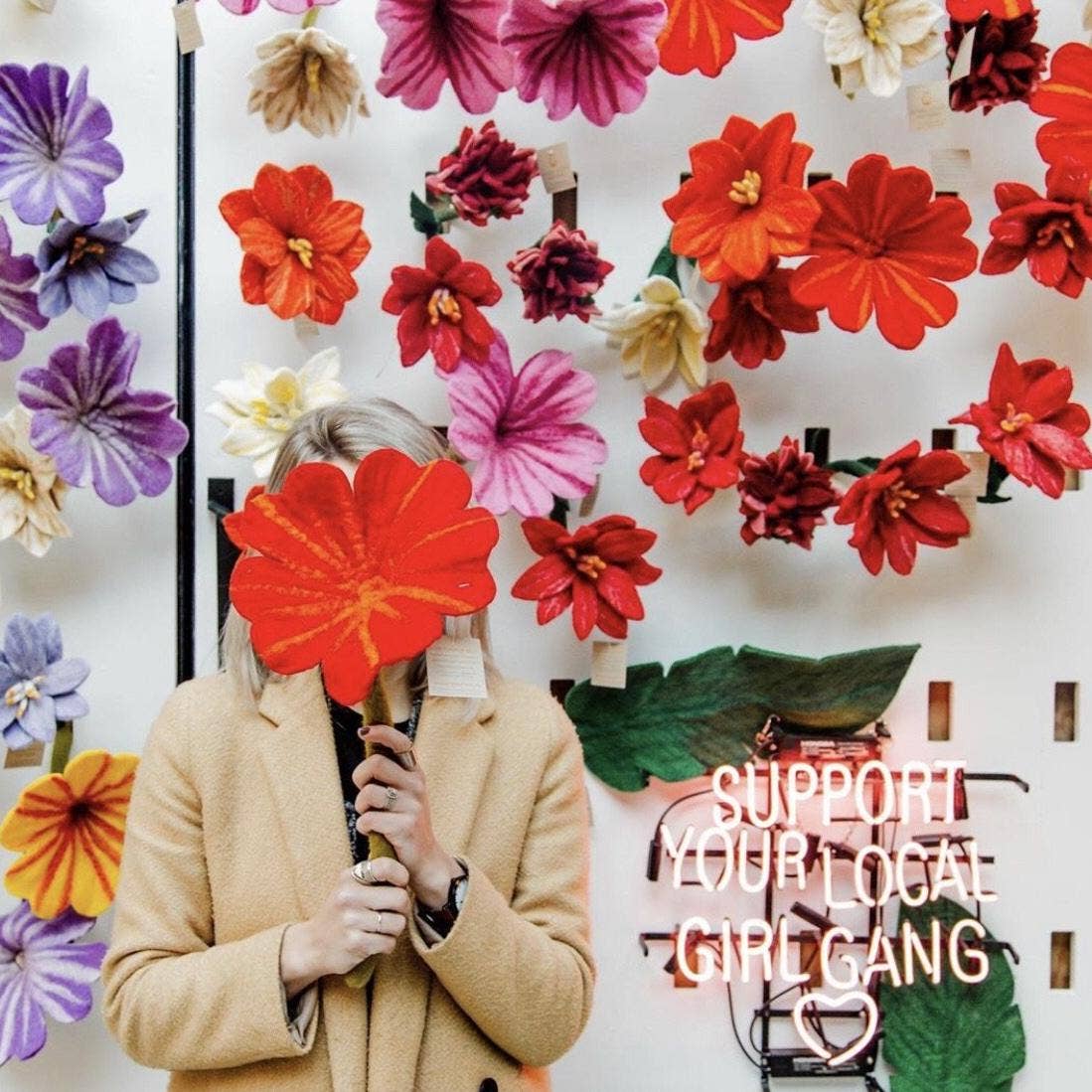 Felt Wildflowers: Ruby Red