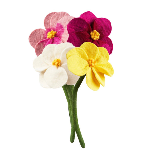 Felt Magnolia Flower: White