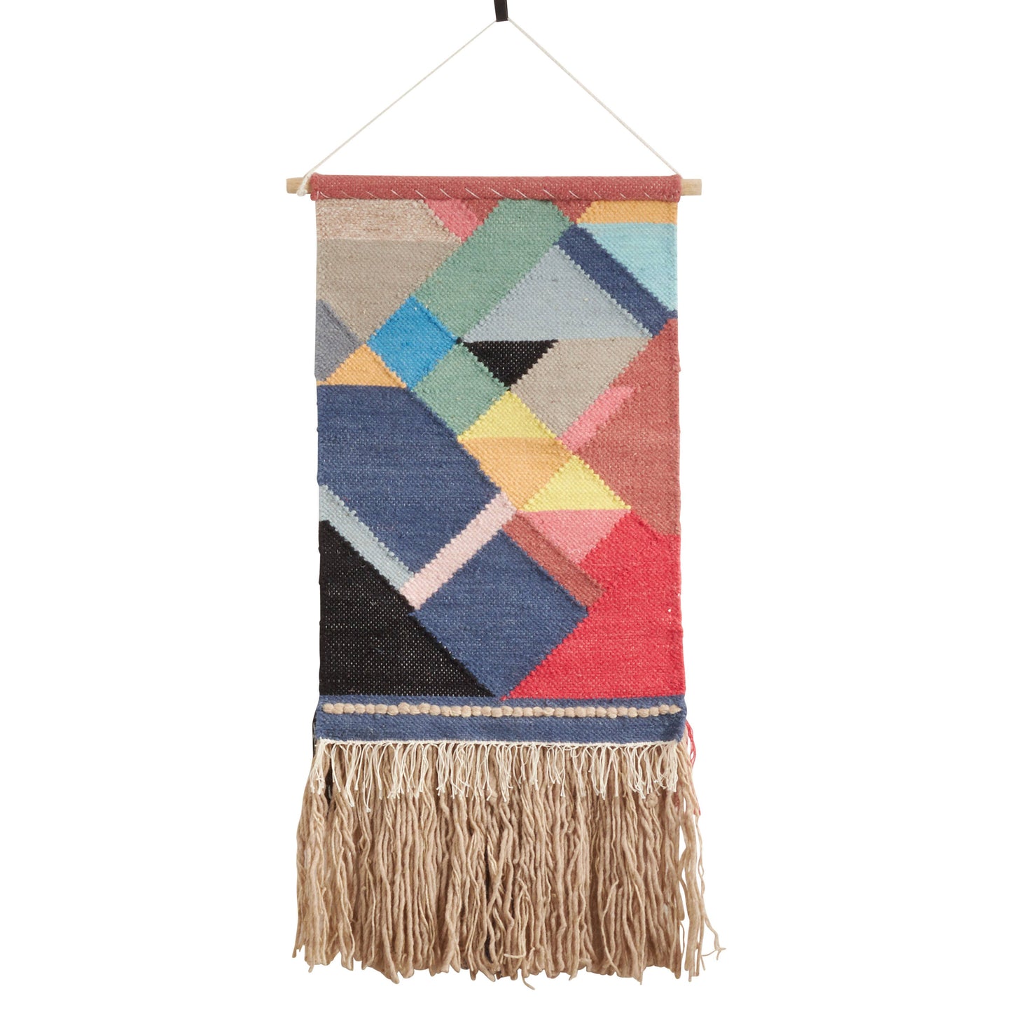 Textured Woven Wall Hanging - Burst of Color: Multi / 18"x40"