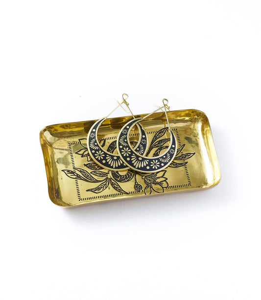 Snake Dish Catch Al Jewelry Tray | Etched Brass