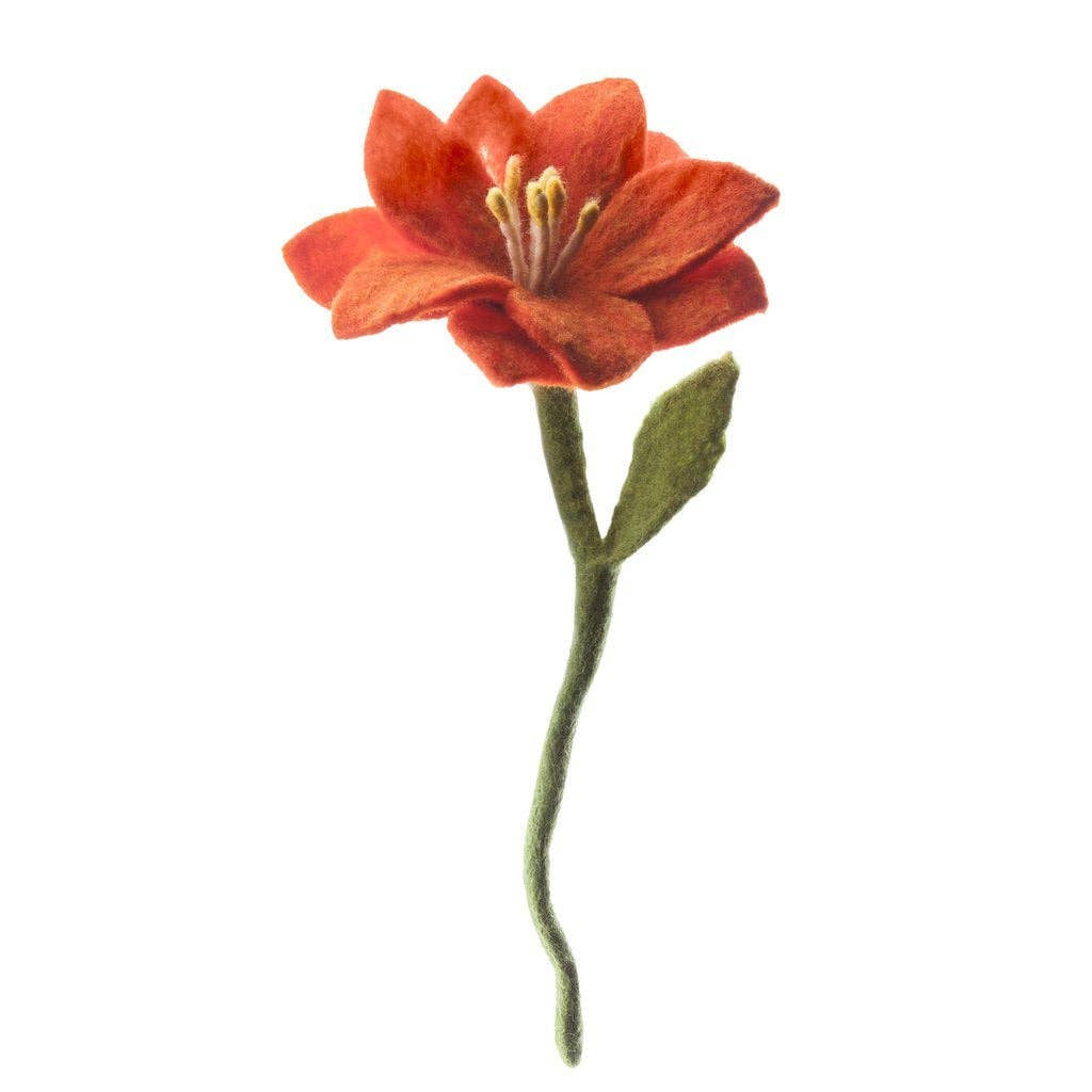 Felt Wildflowers: Ruby Red