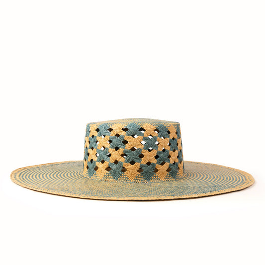 Mar Azul - Limited Edition Wide Brim Panama Hat: Medium