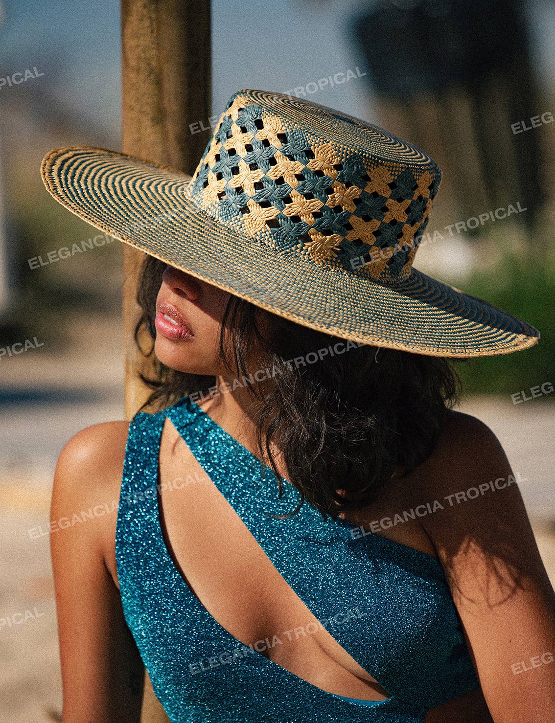Mar Azul - Limited Edition Wide Brim Panama Hat: Medium