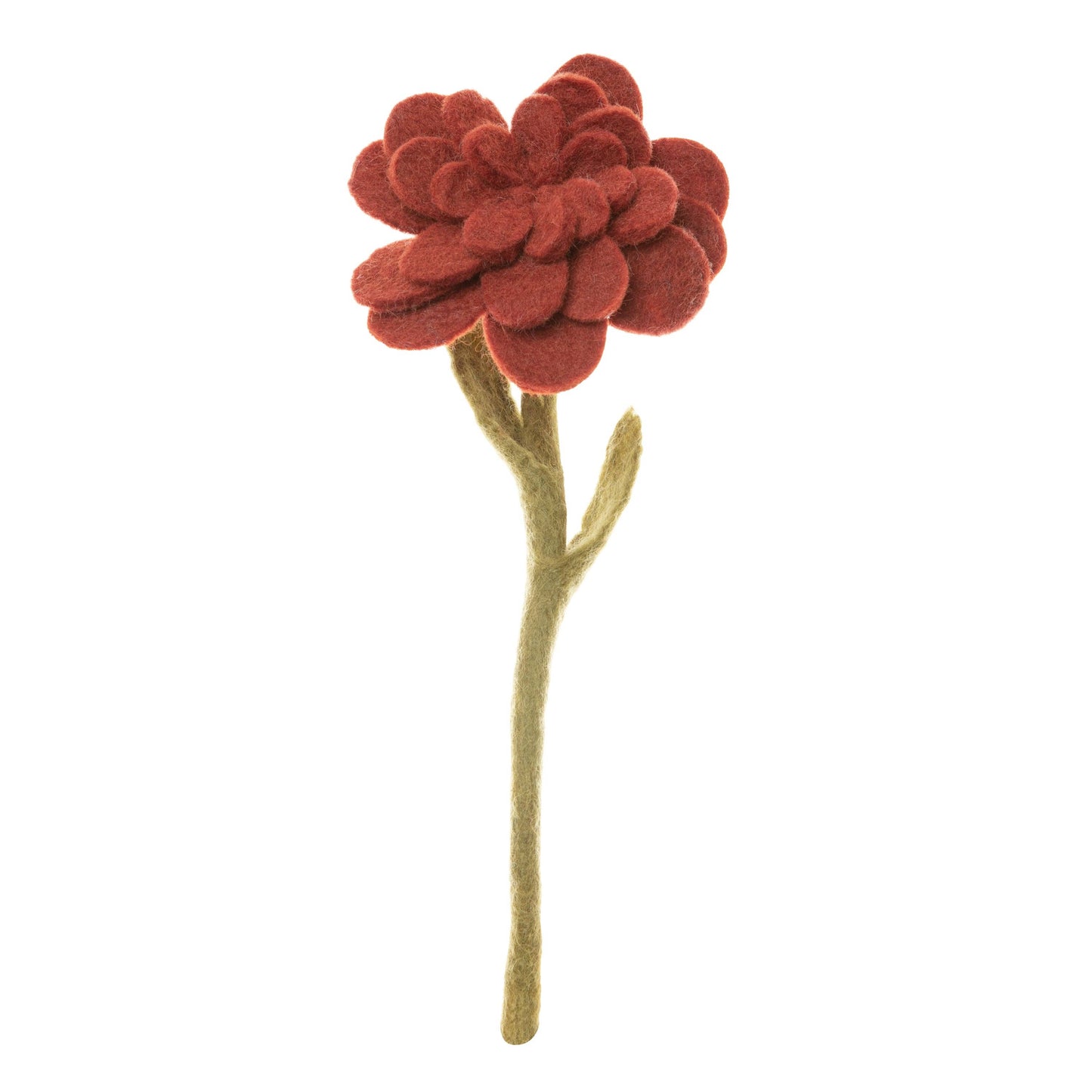 Felt Zinnia: Dusty Red