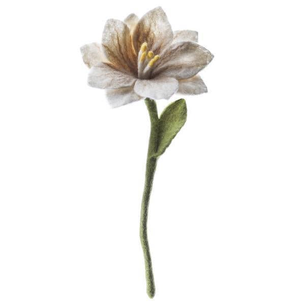 Felt Wildflowers: White