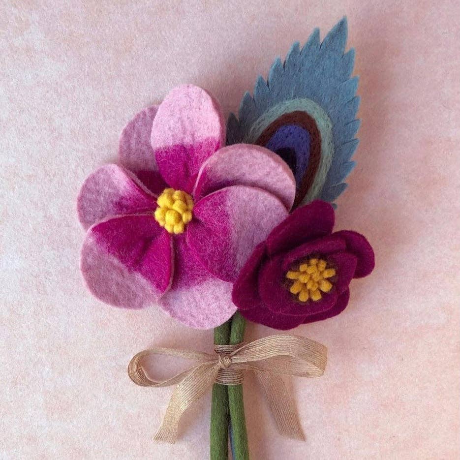 Felt Magnolia Flower: Magenta