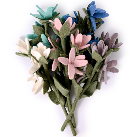 Felt Watsonia Flower: White