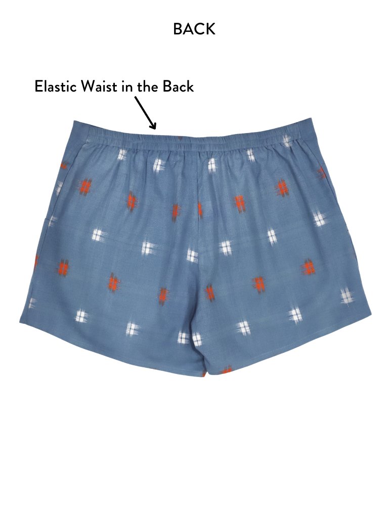 Azure Wash Organic Cotton Shorts - Passion Lilie