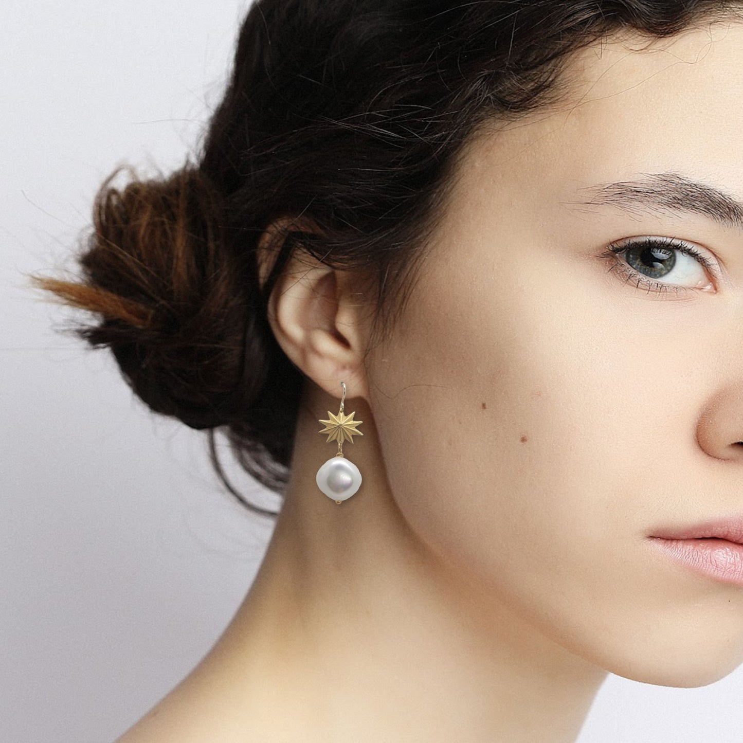 Starburst Earrings | Baroque Glass Pearl