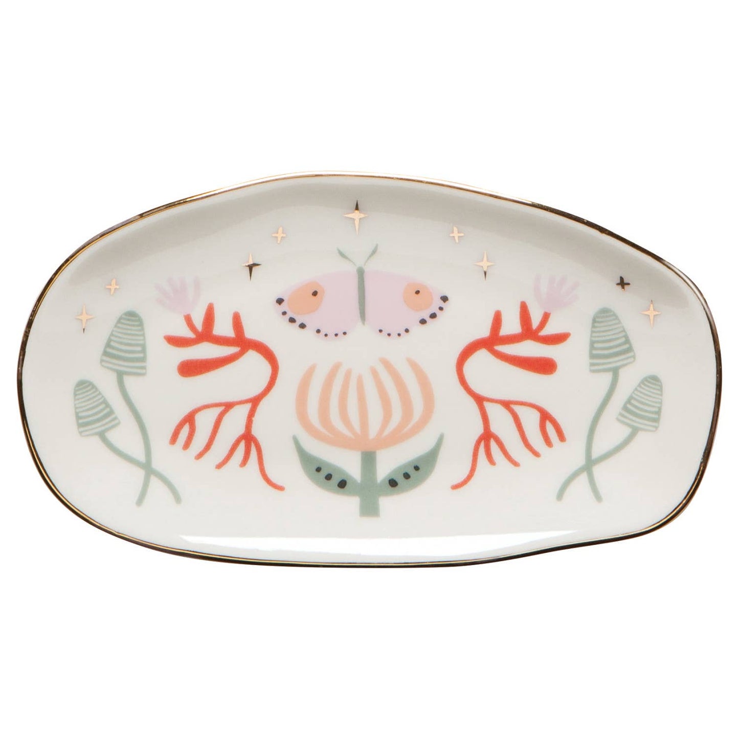 Danica Studio Far And Away Oval Shaped Ceramic Trinket Tray