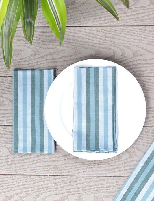 Cloth Napkins - Ocean Stripes - Set of 4 - Passion Lilie