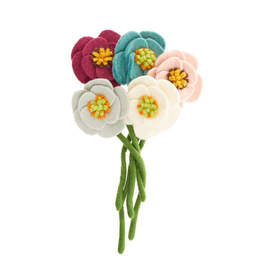 Felt Poppy Flower: Pink