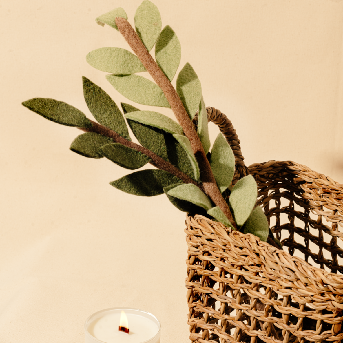 Felt Olive Branch: Soft Green
