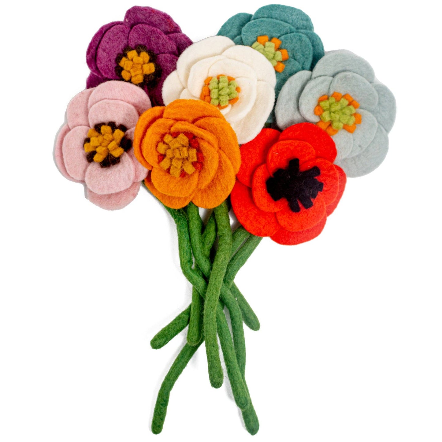 Felt Poppy Flower: Pink