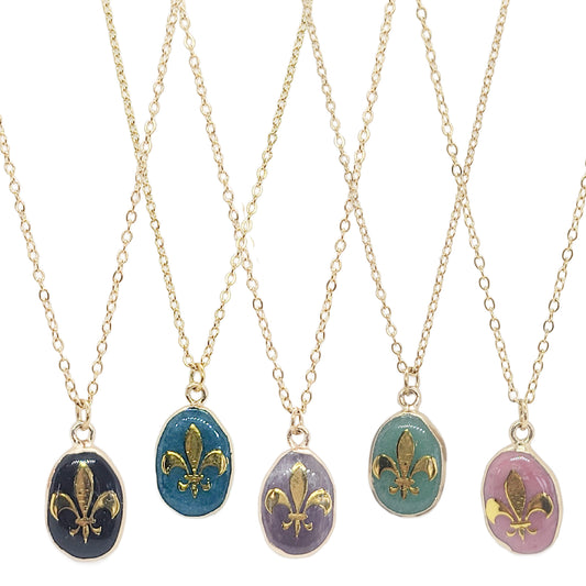 Fleur de Lis Necklace | Choice of Gemstone