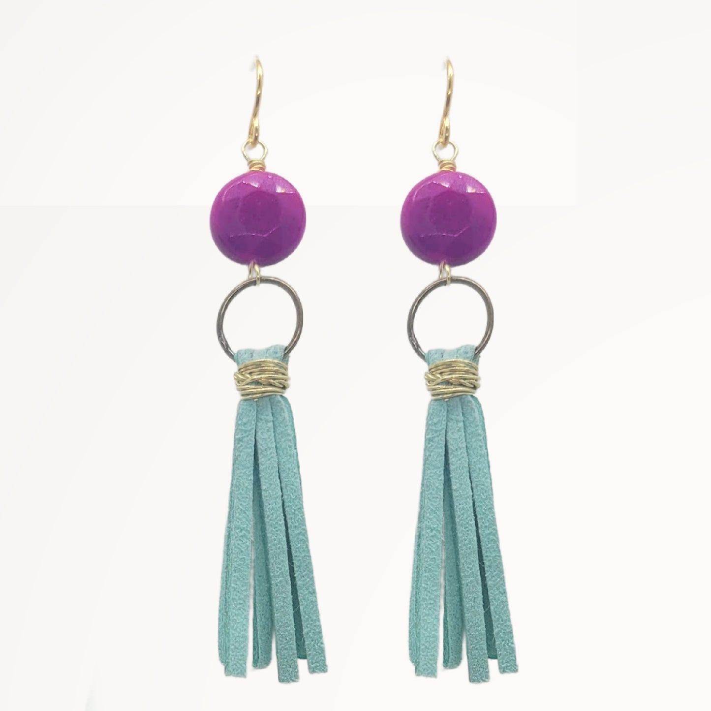 Jade & Suede Earrings