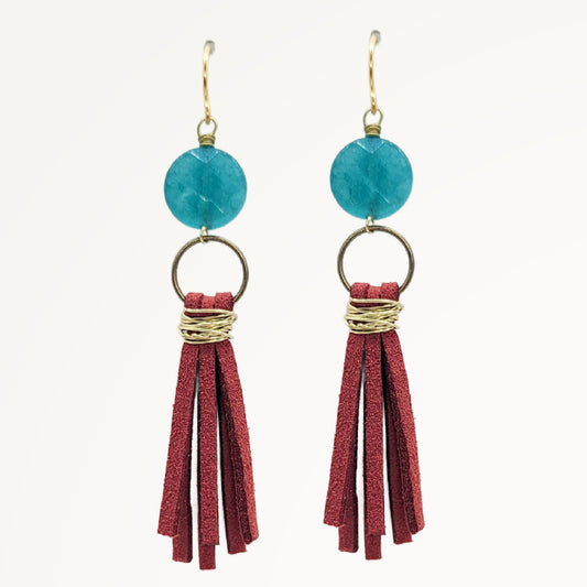Jade & Suede Earrings