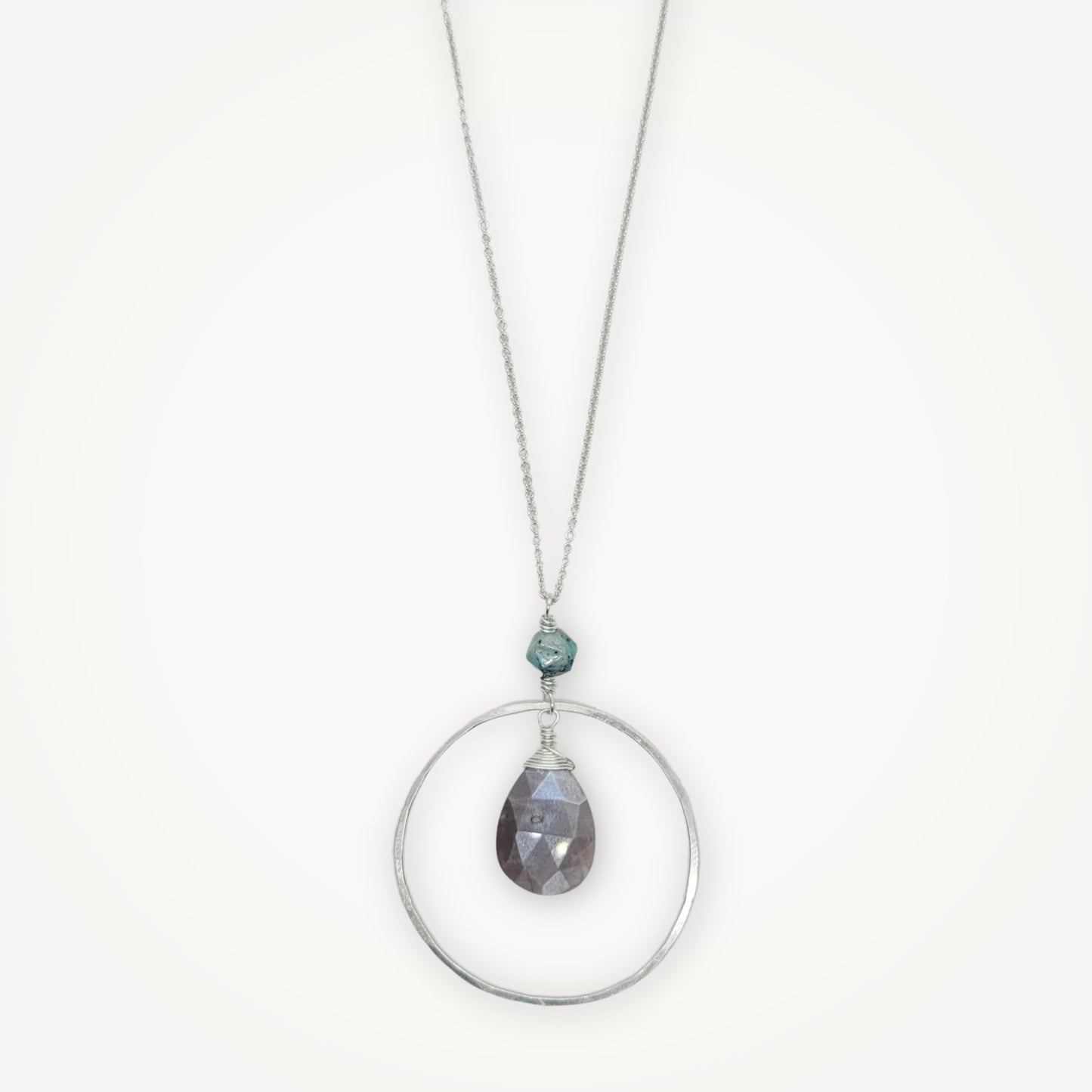 Brown Moonstone Necklace | Sterling Silver Handcrafted Jewelry
