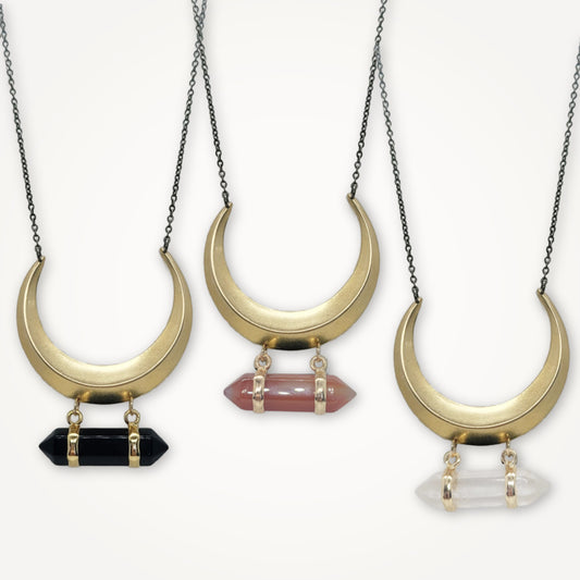 Lunar Luxe Necklace | Choice of Gemstone