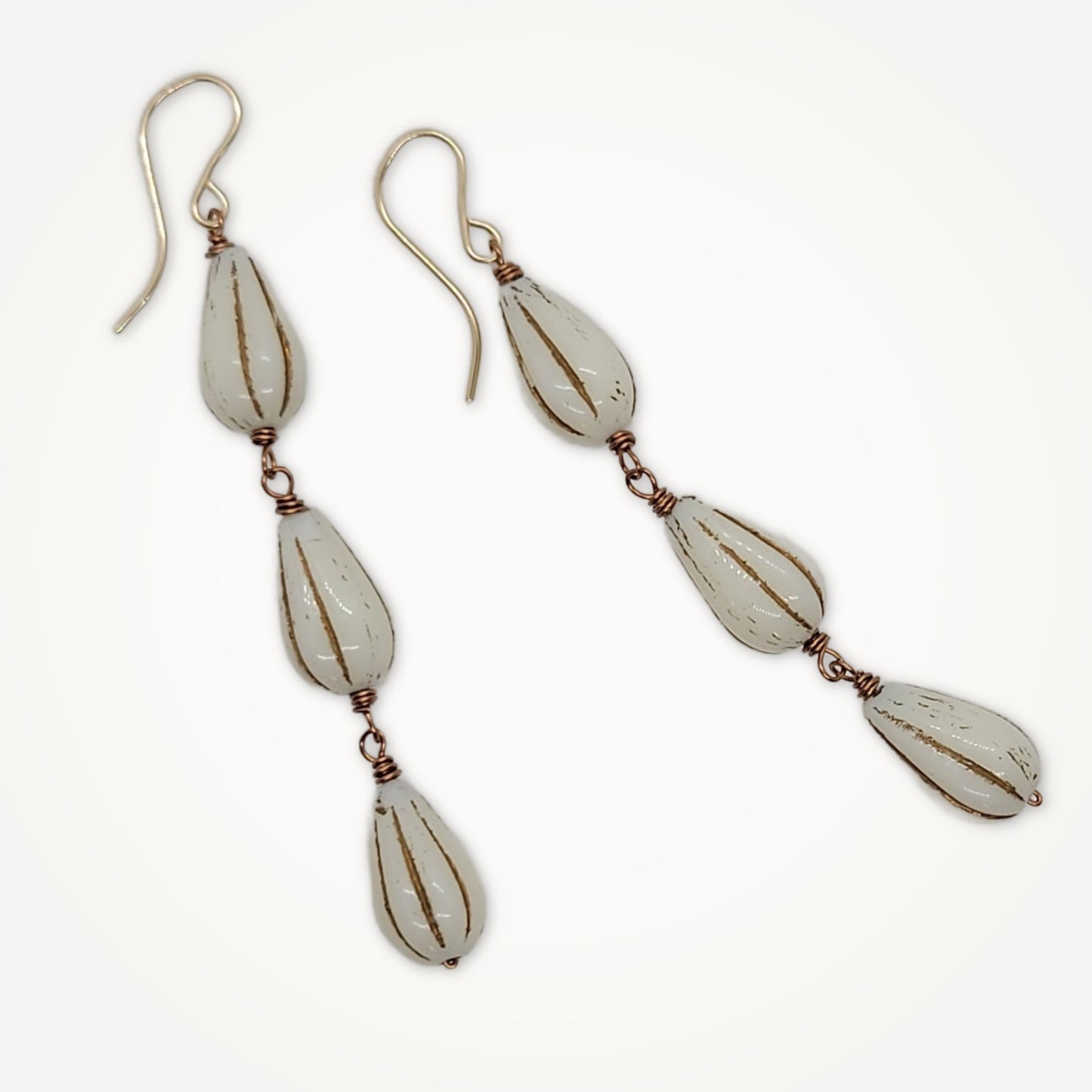 Melon Drop Earrings | Triple Drop