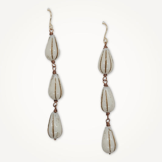 Melon Drop Earrings | Triple Drop