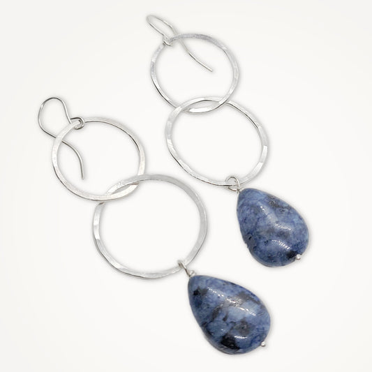 Moon Halo Earrings | Choice of Gemstone