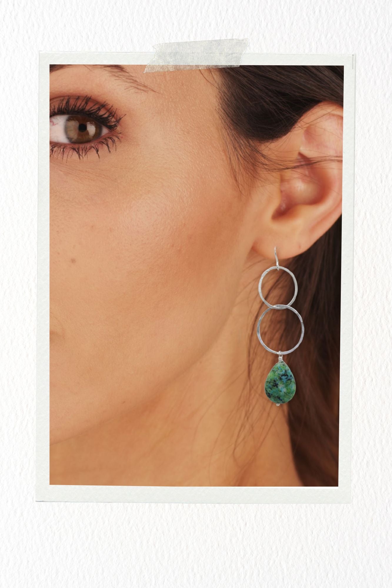 Moon Halo Earrings | Choice of Gemstone