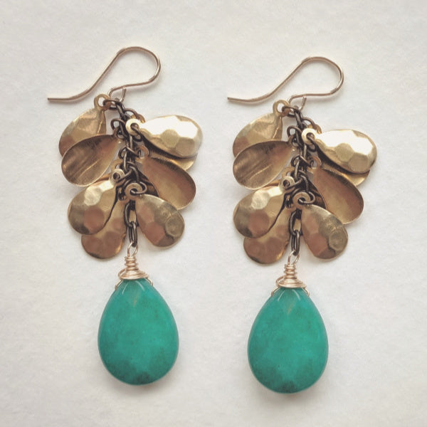 Jade Petal Earrings | Choice of Color