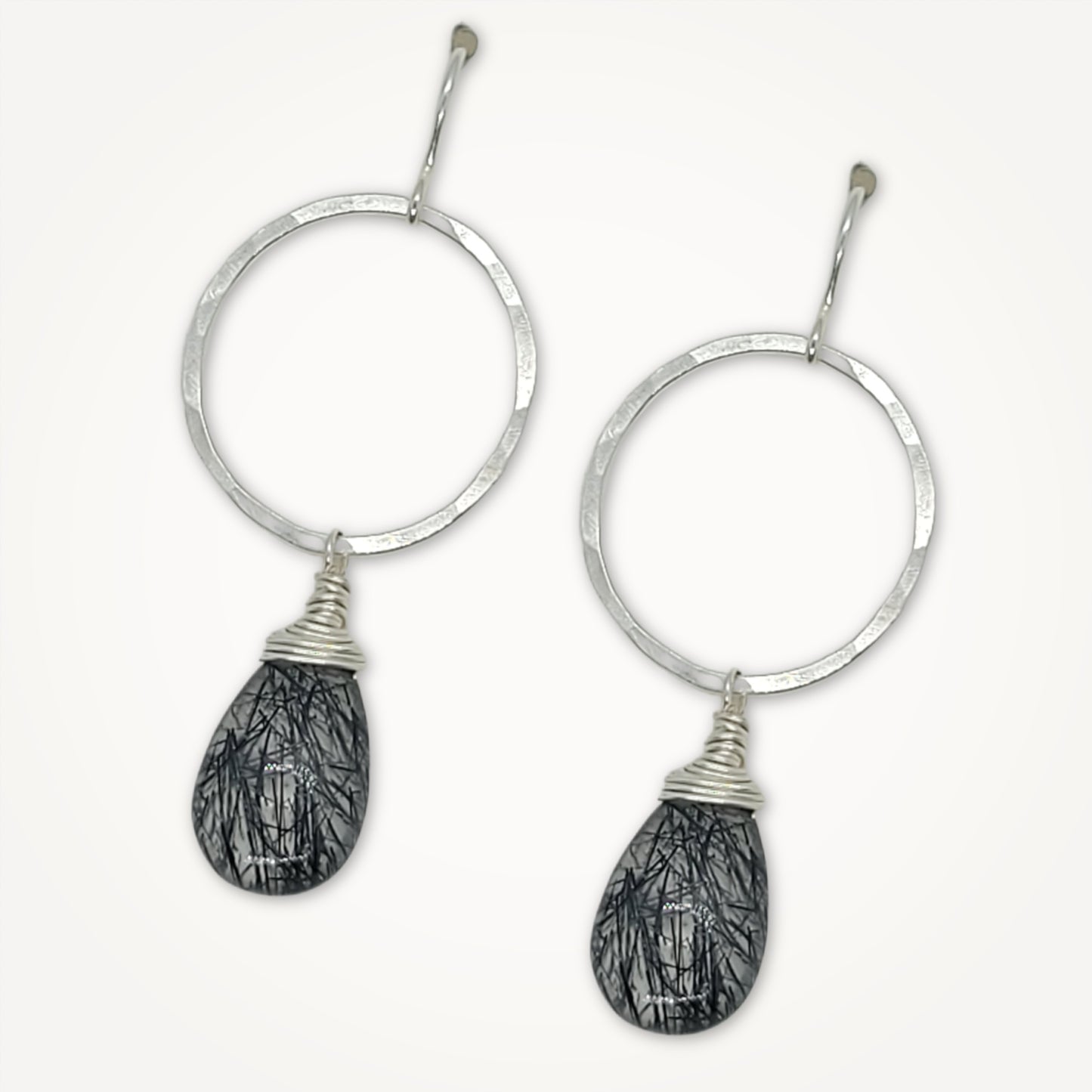 Sterling Silver Hoop Earrings | Assorteed Gemstones