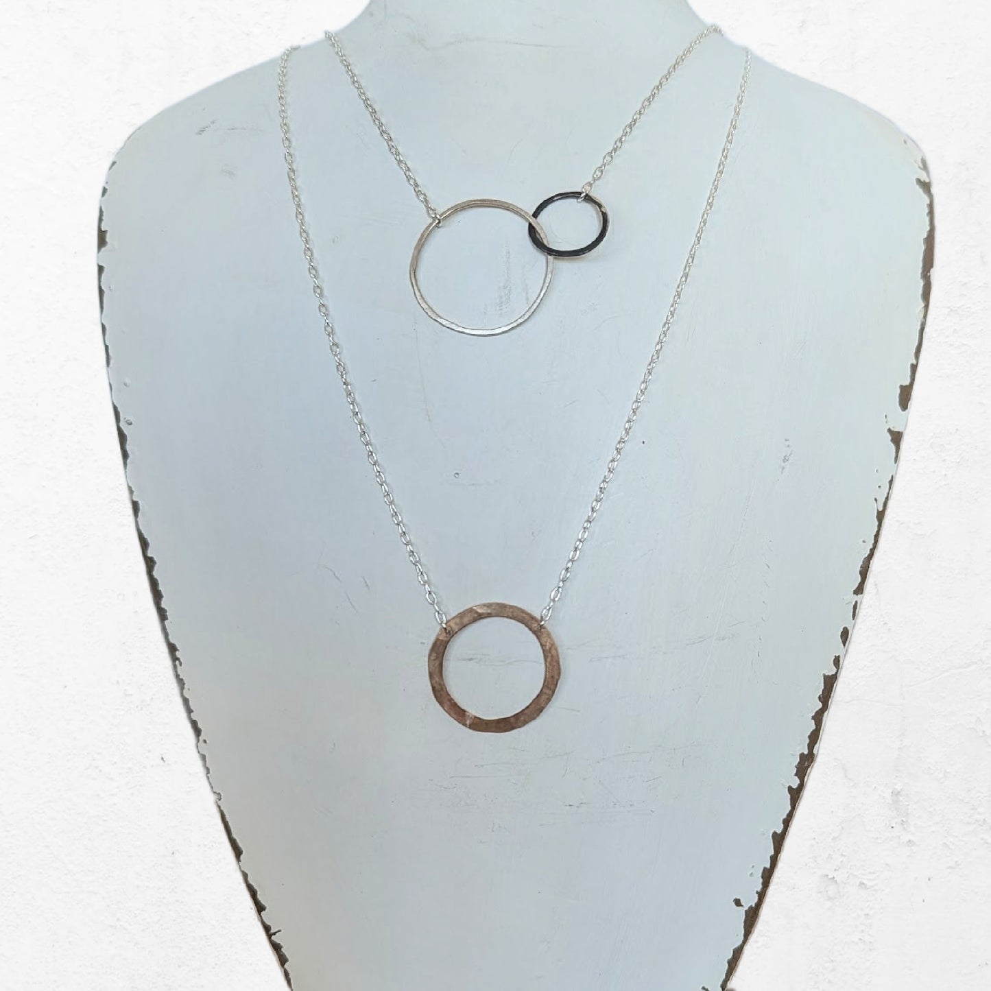 Assorted Mixed Metal Hoop Necklaces