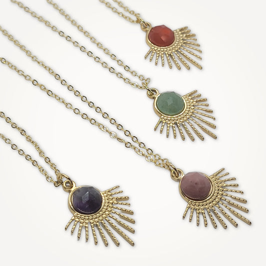 Radiant Relic Gemstone Necklace