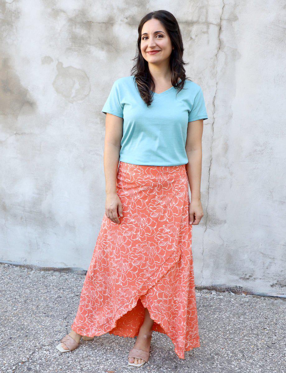 Tropicana Organic Wrap Skirt - Passion Lilie