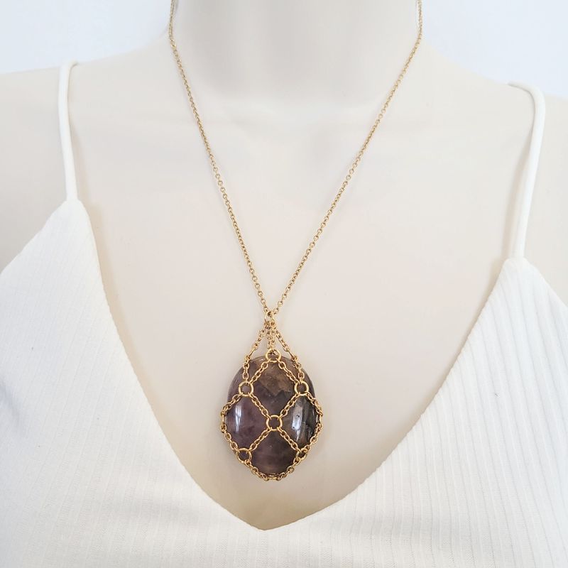 Amethyst Cage Necklace
