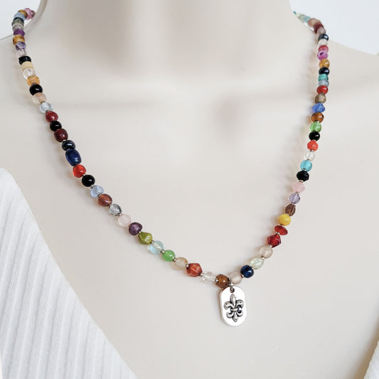 Vintage Mardi Gras Bead Necklace