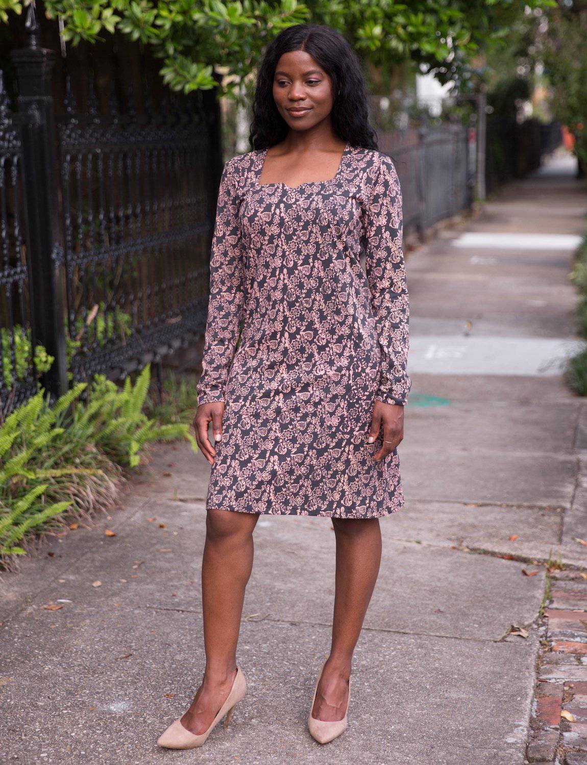 Evelina Organic Jersey Dress - Passion Lilie - Fair Trade - Sustainable Fashion