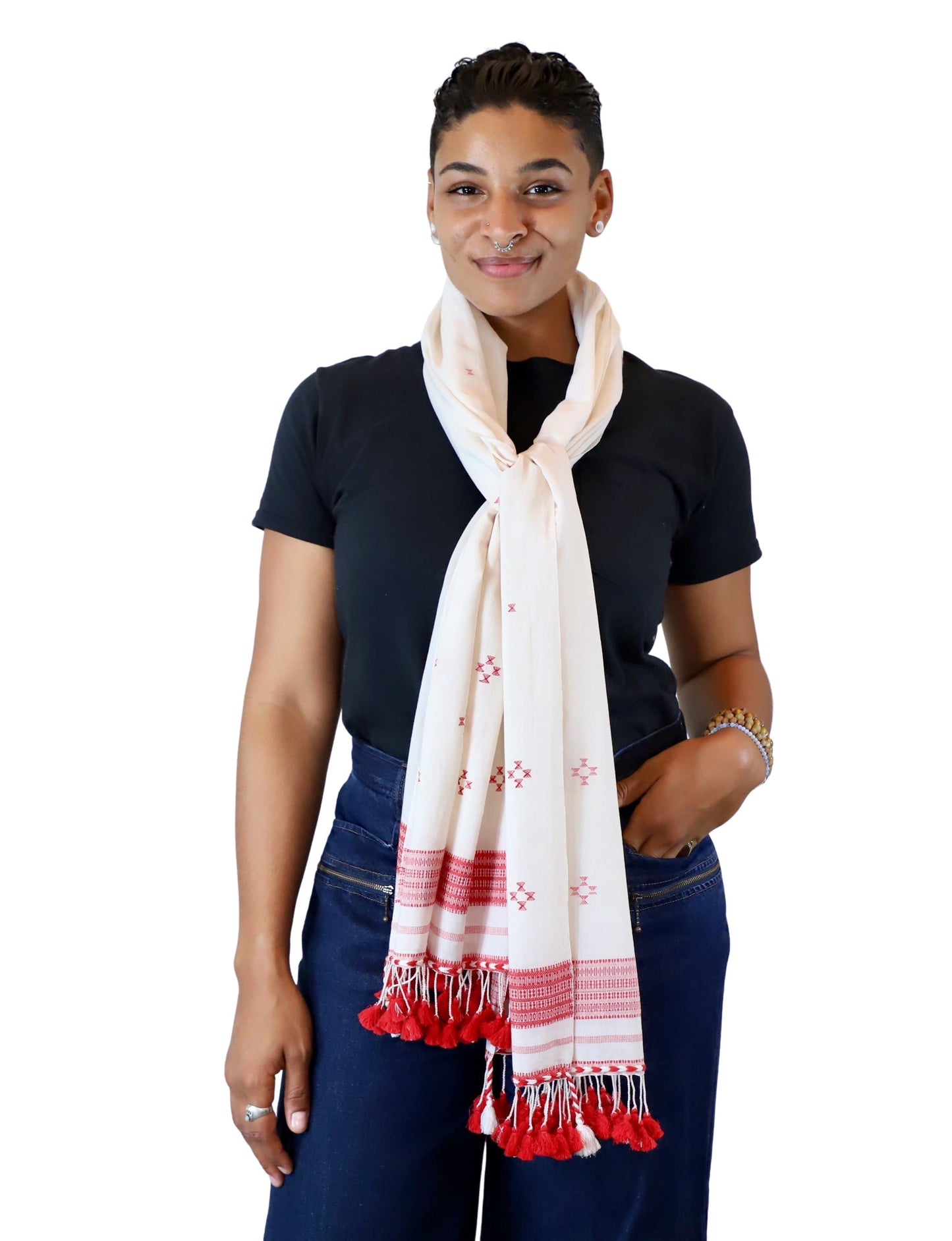 Red Kutch Scarf - Passion Lilie - Fair Trade - Sustainable Fashion
