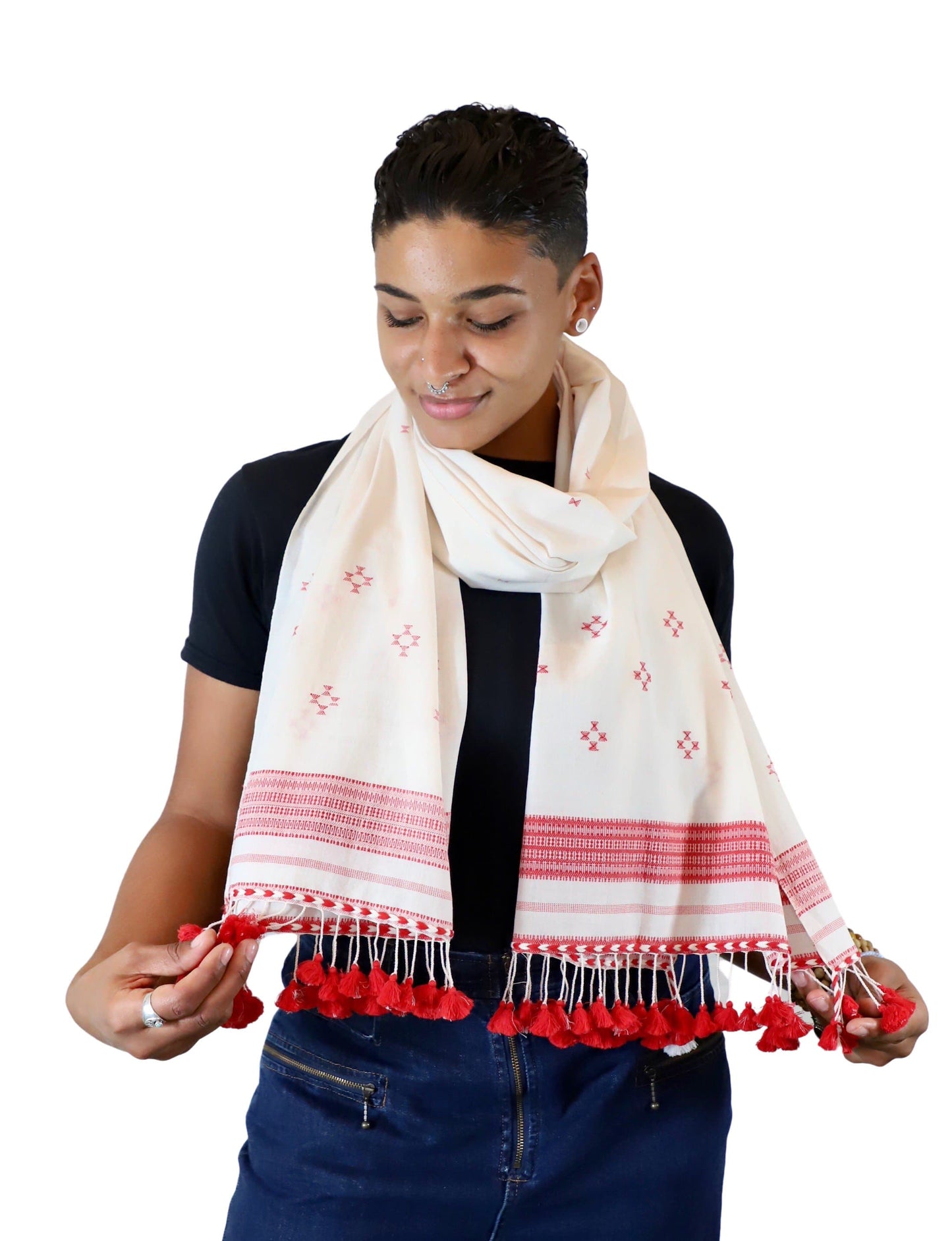 Red Kutch Scarf - Passion Lilie - Fair Trade - Sustainable Fashion