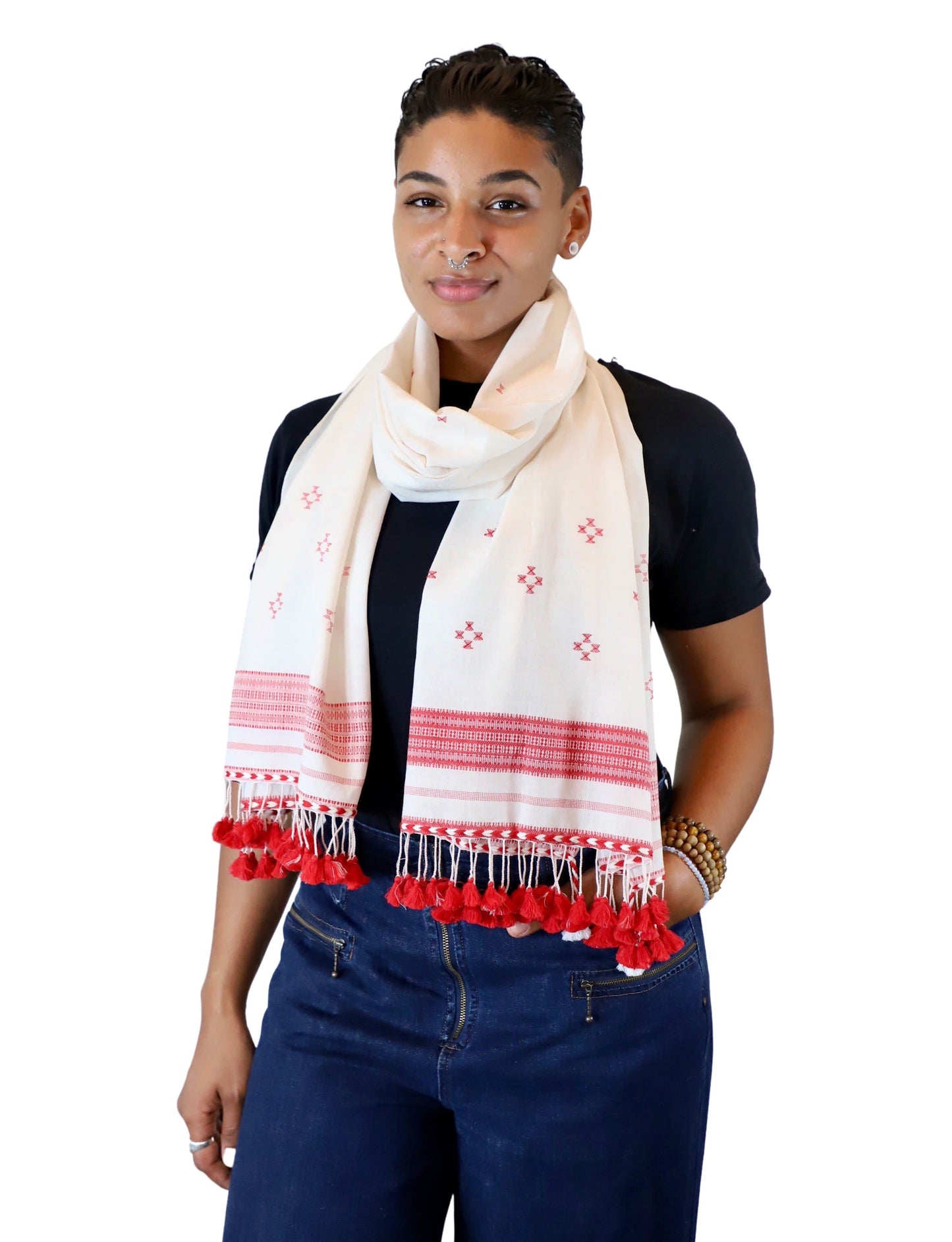 Red Kutch Scarf - Passion Lilie - Fair Trade - Sustainable Fashion