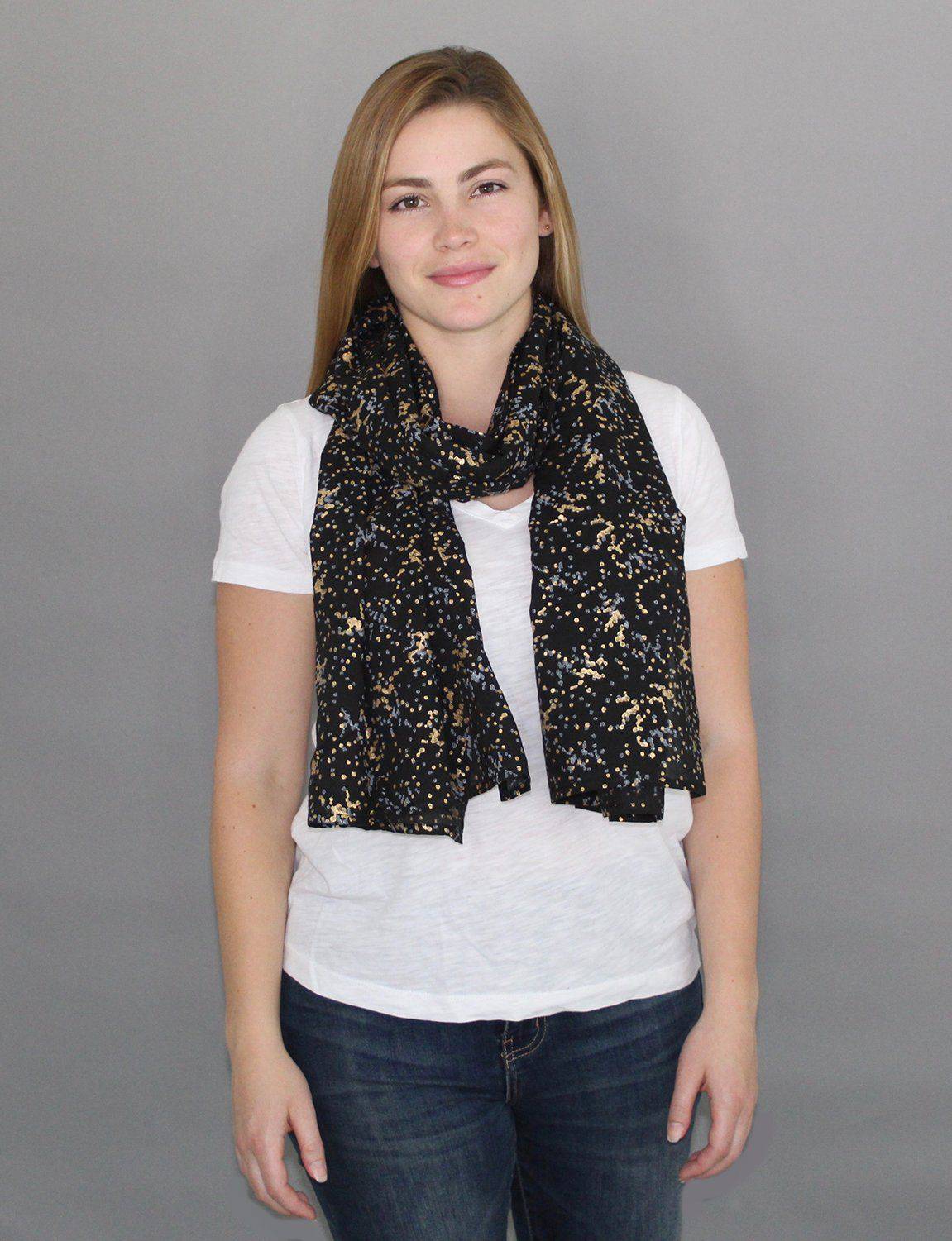 Splatter Dot Organic Woven Scarf - Passion Lilie - Fair Trade - Sustainable Fashion
