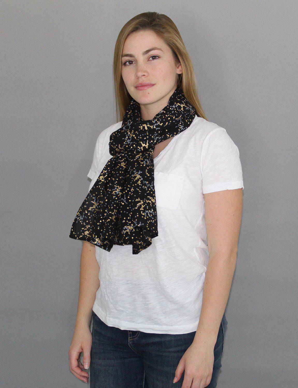 Splatter Dot Organic Woven Scarf - Passion Lilie - Fair Trade - Sustainable Fashion