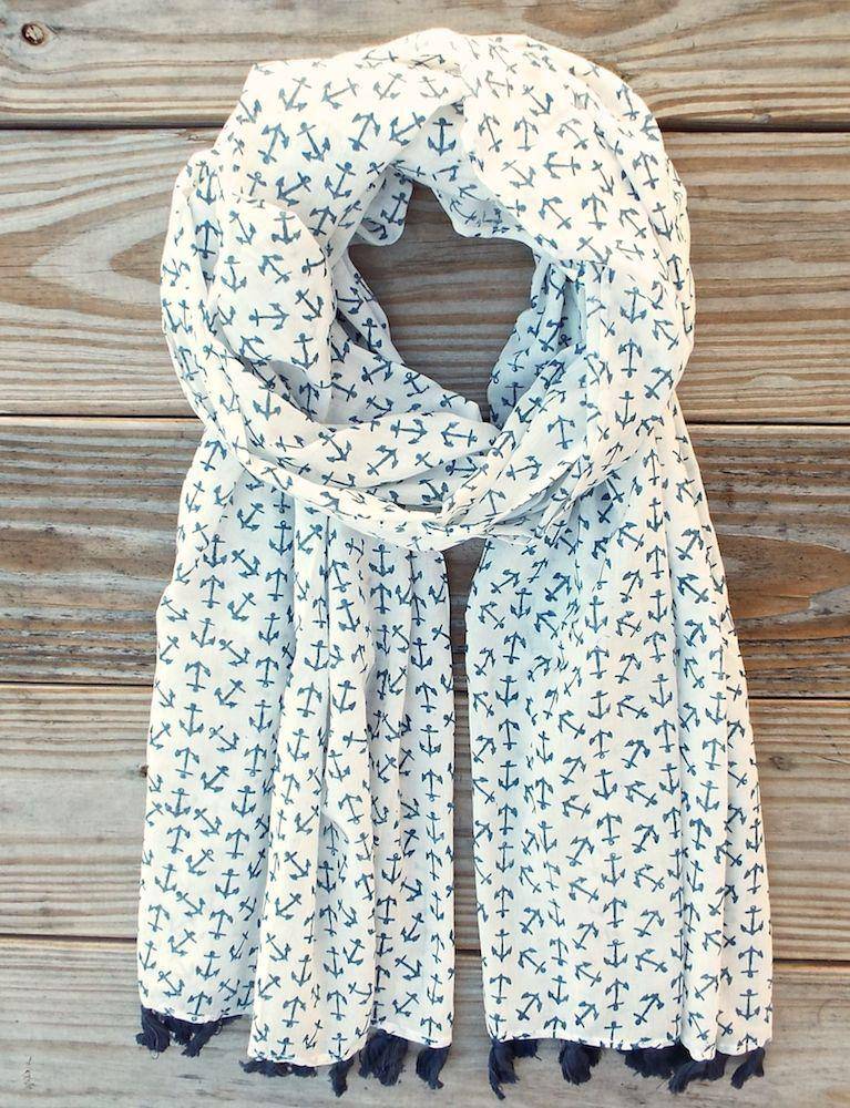 Anchor Blue Scarf - Passion Lilie - Fair Trade - Sustainable Fashion