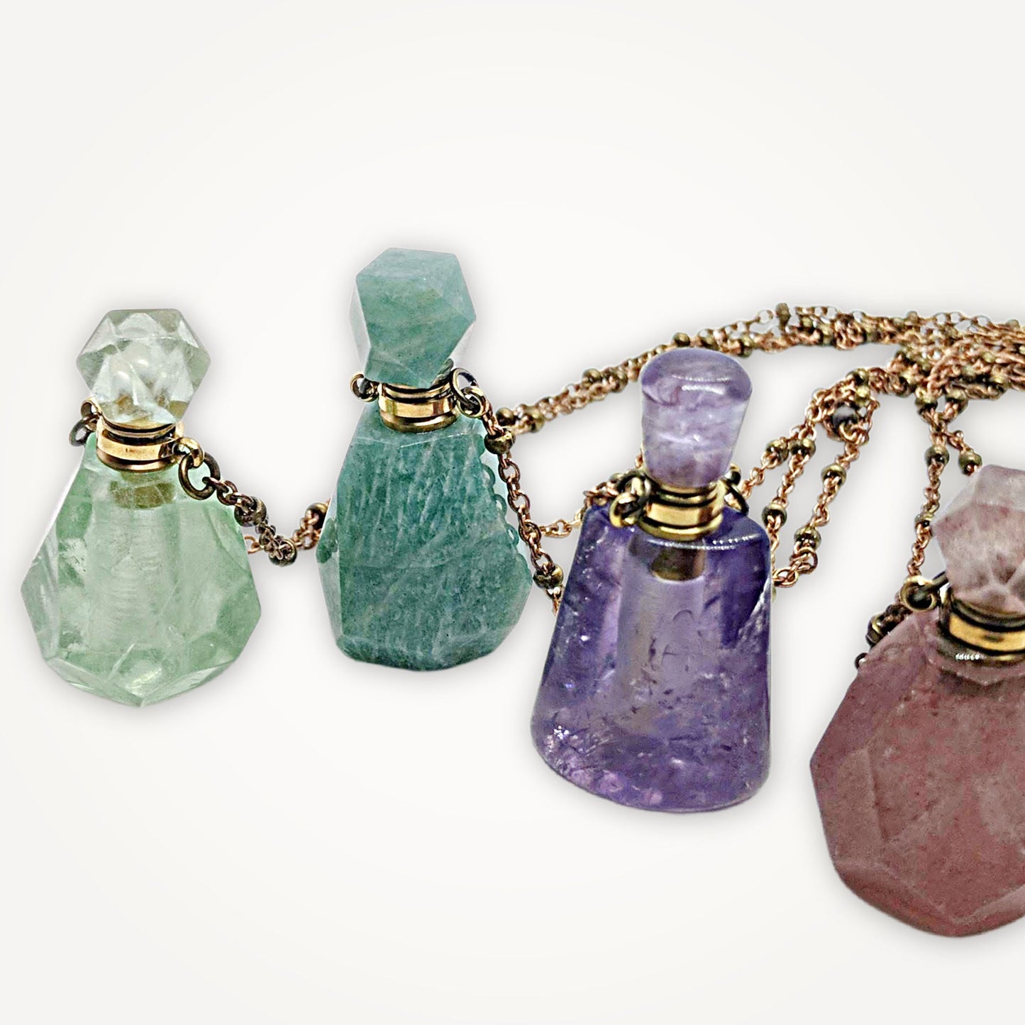 Gemstone Vial Necklace