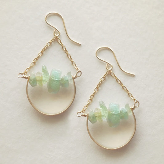 Horizon Earrings • Choice of Gemstone